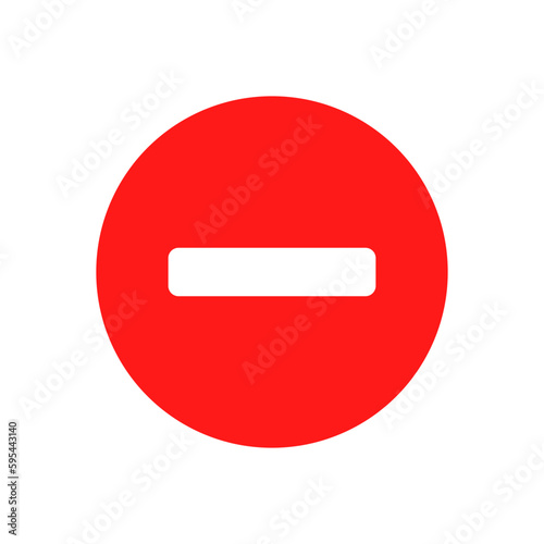 Free Download simple red roadsign on white background - GFXLoad