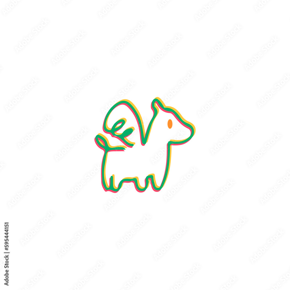 cute unicorn doodle illustration vector