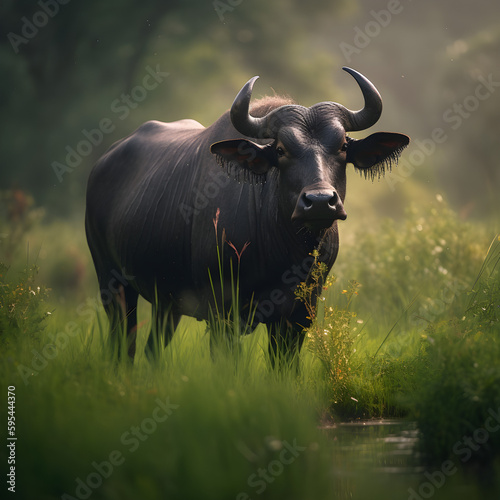 buffalo on the grass