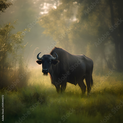 buffalo in the field © QuanSheng