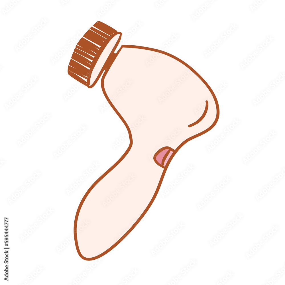 Obraz premium self care things_element_hand drawing style_transparent background_color_face wash cleaning handy machine _file png