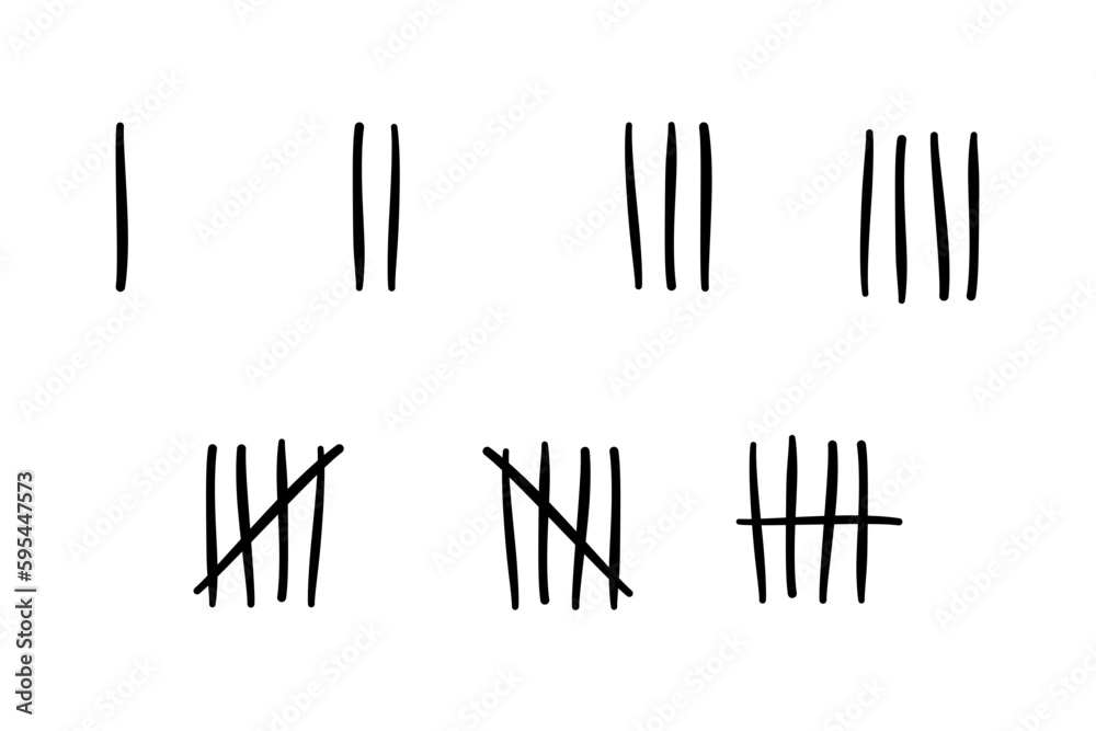 Tally mark icon isolate on white background. Tally mark icon isolate on white background.