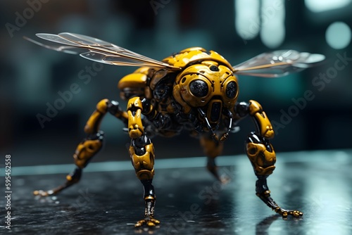 bee robotic prototype, generative ai generated technology