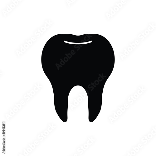 Tooth silhouette icon, Vect...