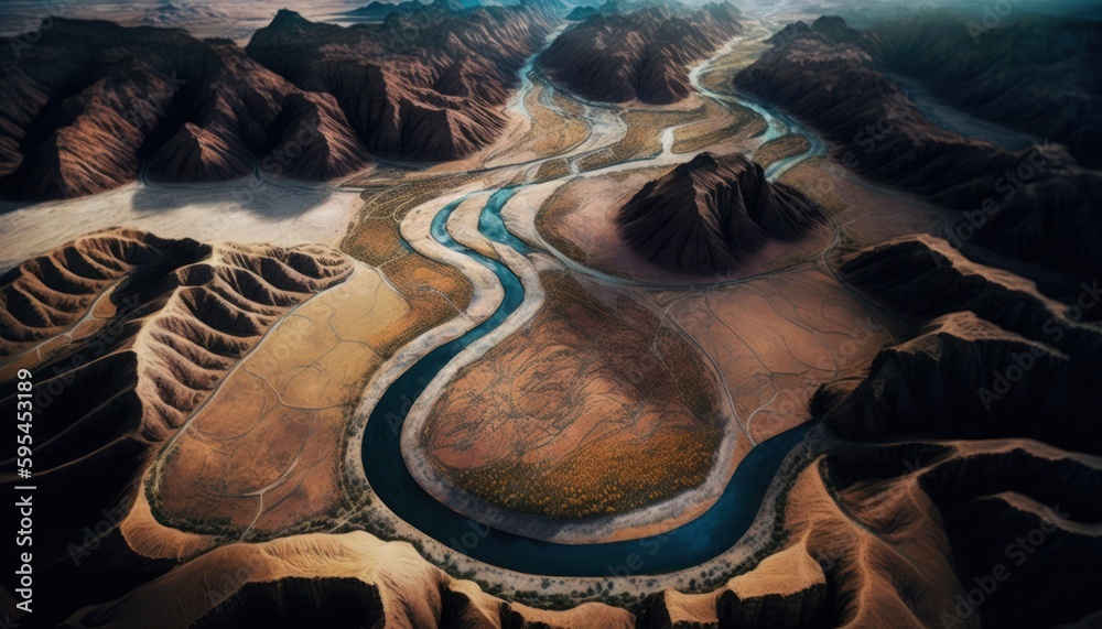 Midday View Fantasy meets serenity in this beautiful aerial Valley Midday view ...