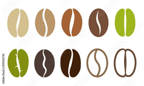 Coffee shop logo. retro badge coffee bean and leaf branch with mountain natural icon line stamp logo vector design in vintage hipster modern style, premium coffee shop bar brand symbol icon