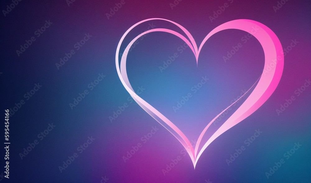 Ai generated illustration of a beautiful glowing heart with copyspace for your text Ai generated illustration of a beautiful glowing heart with copyspace for your text