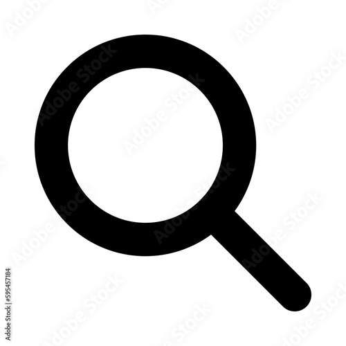 Magnifying glass or search icon isolated on white background