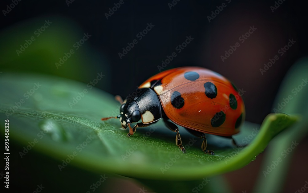 Fototapeta premium ladybug on a leaf