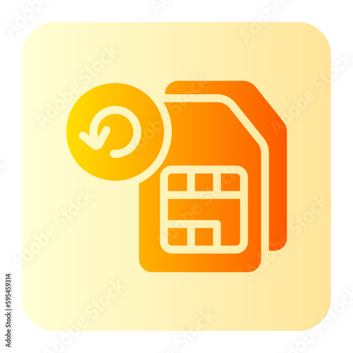 sim card gradient icon