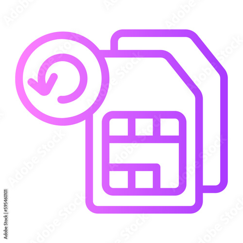 sim card gradient icon