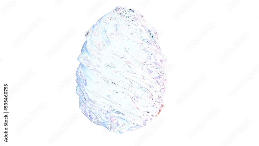 Glass egg 3d render Glass egg 3d render