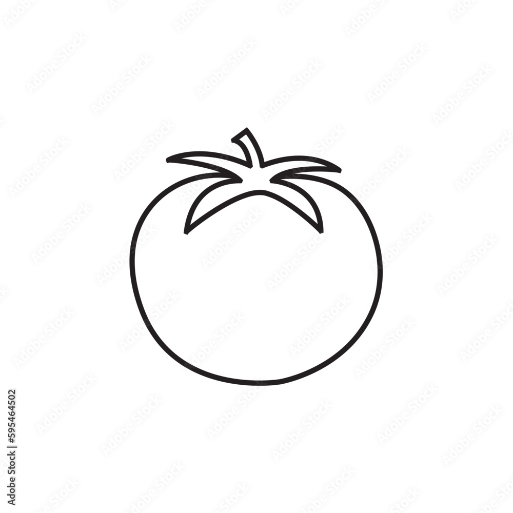 Tomato line icon, vegetables logo vector Tomato line icon, vegetables logo vector