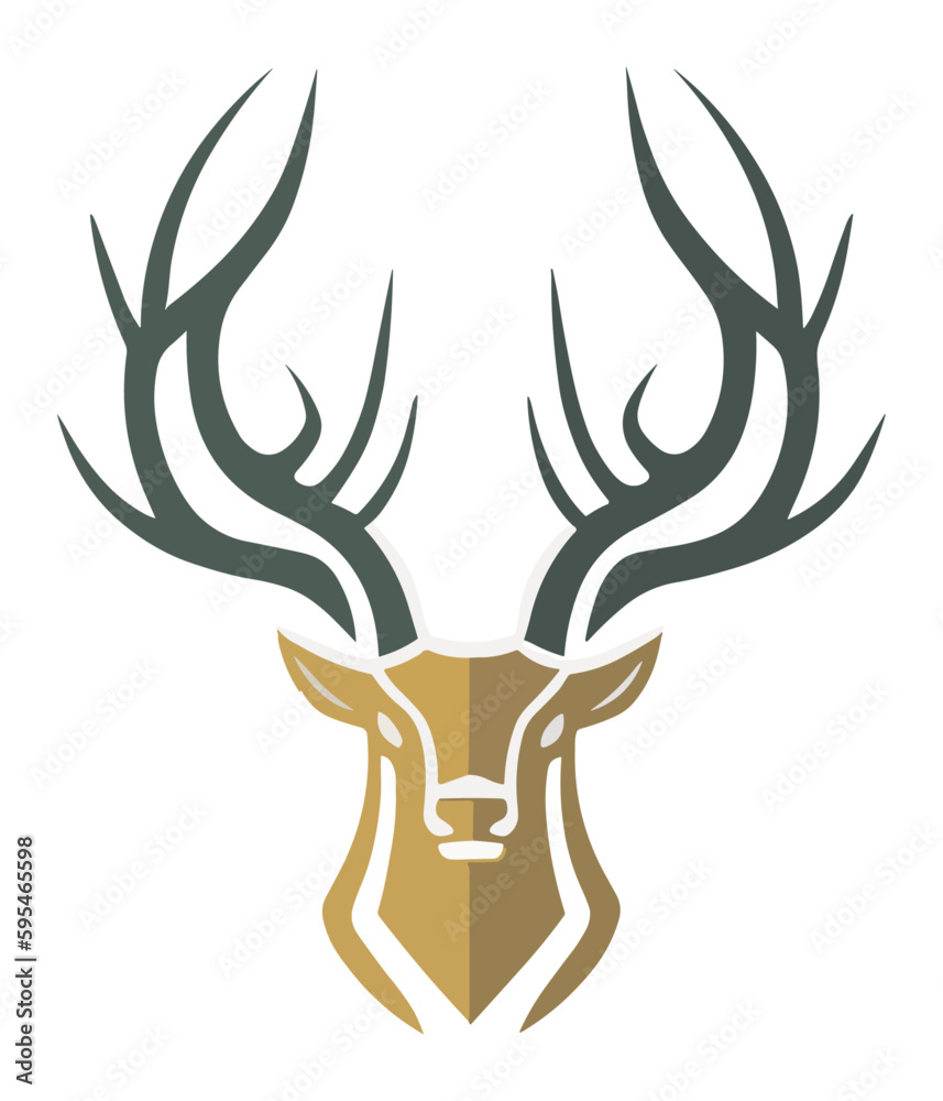 deer head vector, deer head logo