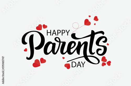 Parents day, vector illustration, flyer, banner, social media post, poster, typography, icons, colors, research, math, backdrop, Template for background