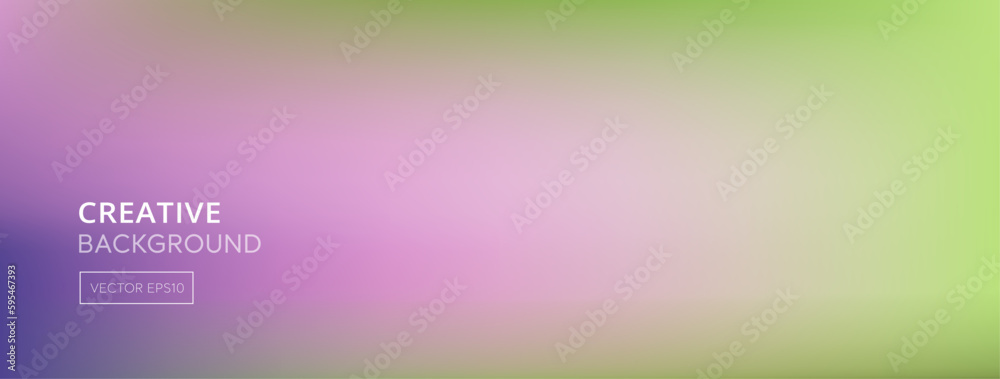 Green and purple color gradient banner background