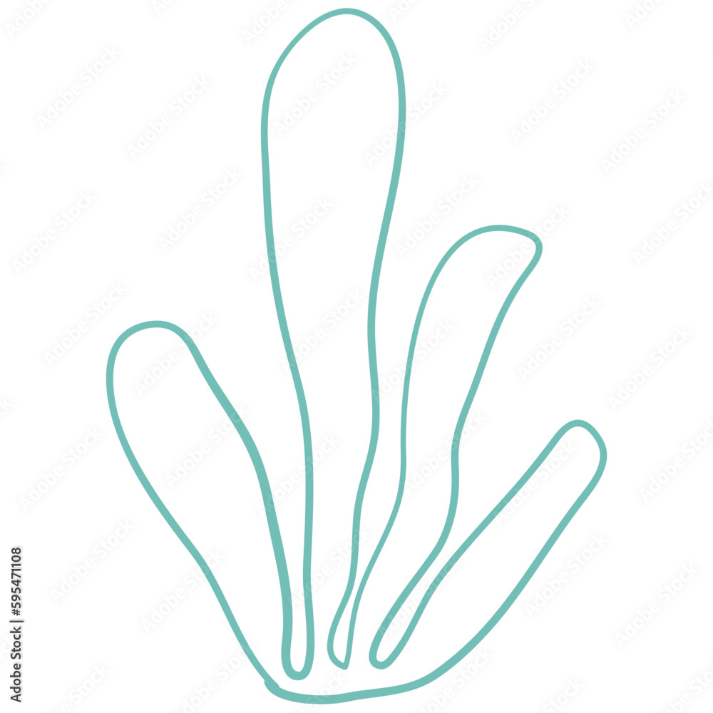 Hand Drawn Abstract Outline Flower Hand Drawn Abstract Outline Flower