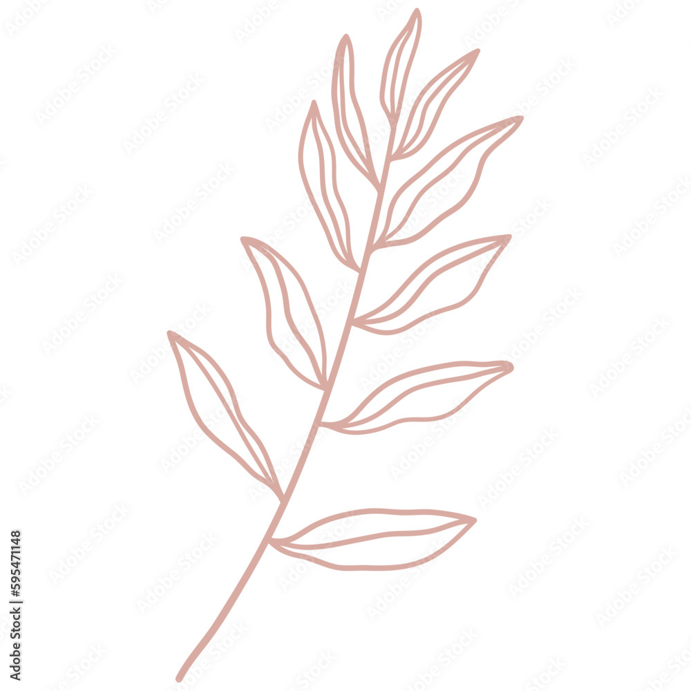 Hand Drawn Abstract Outline Flower Hand Drawn Abstract Outline Flower