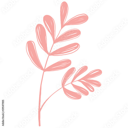 Hand Drawn Abstract Outline Flower