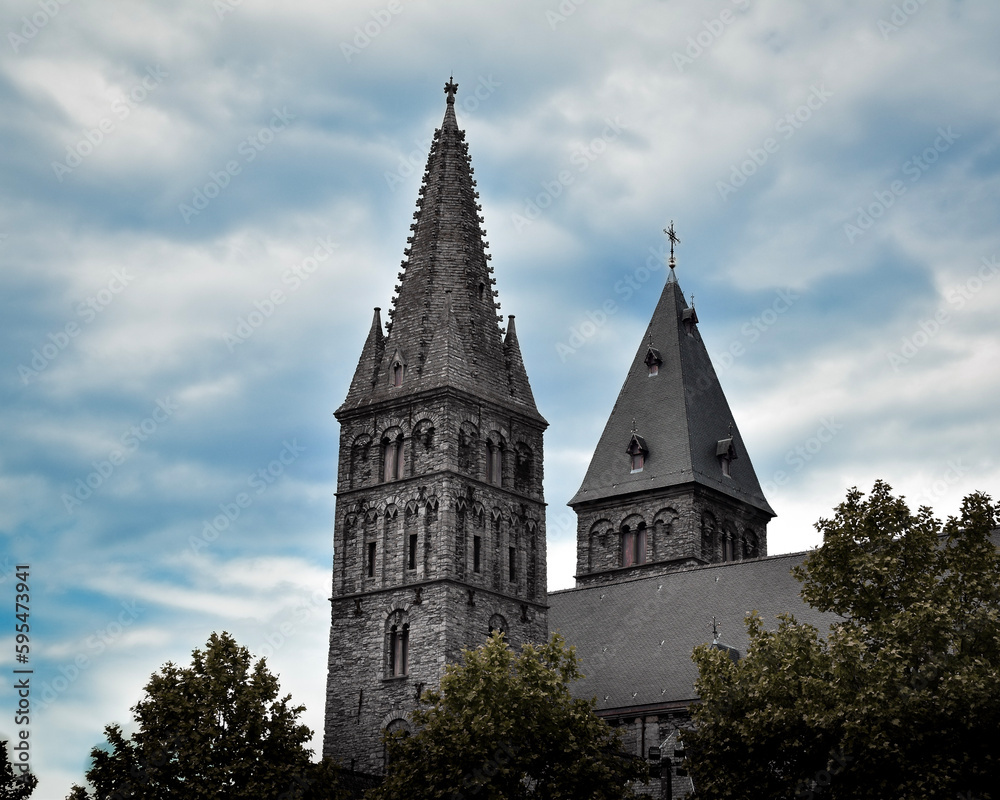 cathedral towers in the city of Gent cathedral towers in the city of Gent
