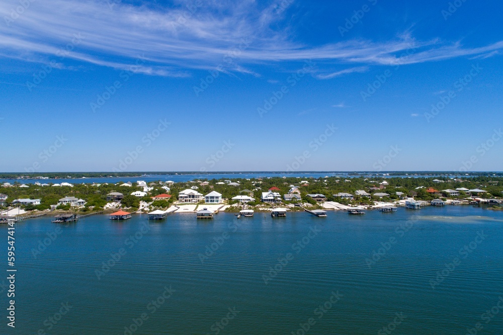 Aerial view of Ono Island, Alabama