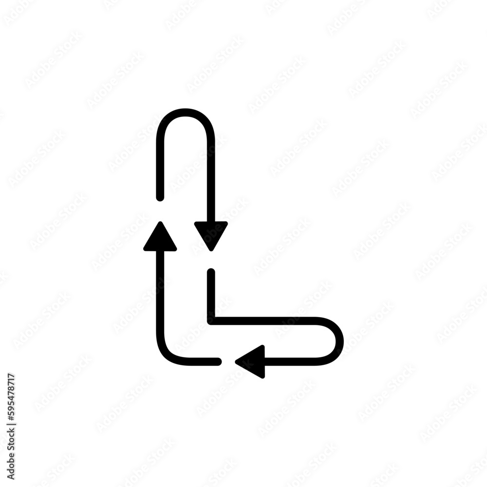 l Letter with arrow design template illustration l Letter with arrow design template illustration
