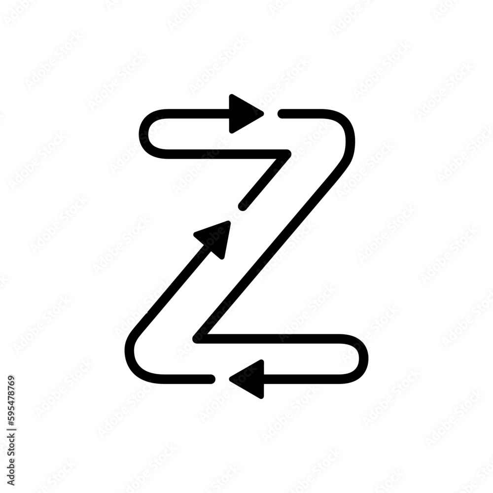 z Letter with arrow design template illustration z Letter with arrow design template illustration