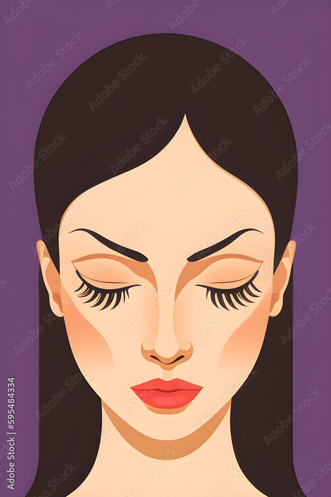 Portrait of a woman meditating. Generative AI Portrait of a woman meditating. Generative AI