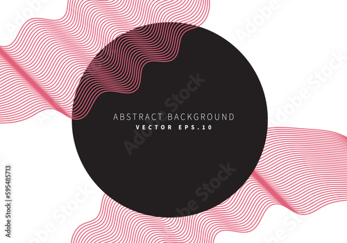 striped ribbon gradient red with blacksphere background for advertisment banner poster technology enviroment organic nature vector eps.