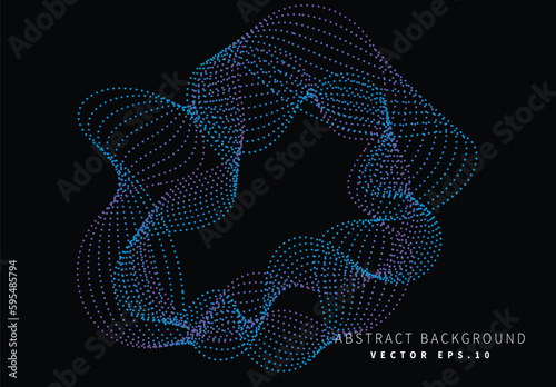 liquid shape wavy with particle texture background for advertisment banner poster technology enviroment organic nature vector eps.