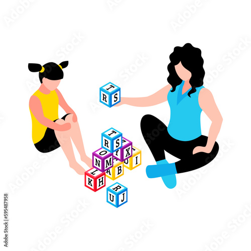 Autism Isometric Icon