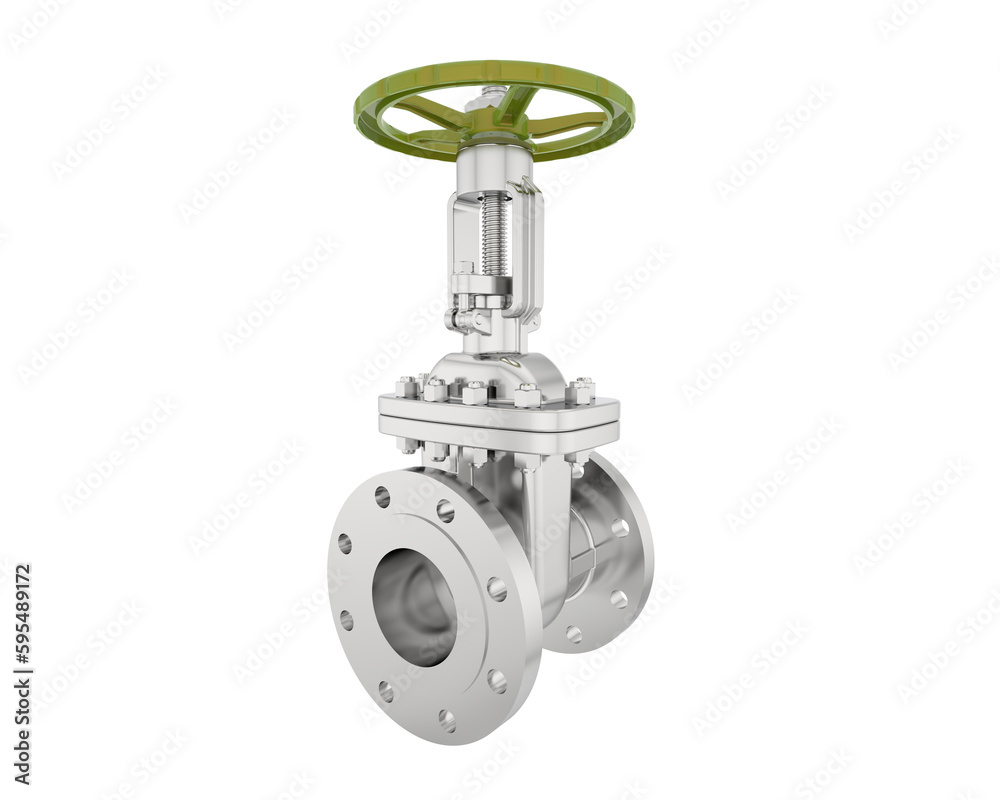 Obraz premium Gate valve isolated on transparent background. 3d rendering - illustration