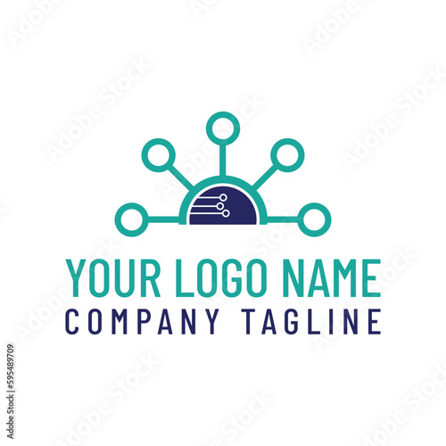 Modern web icon logo design.
