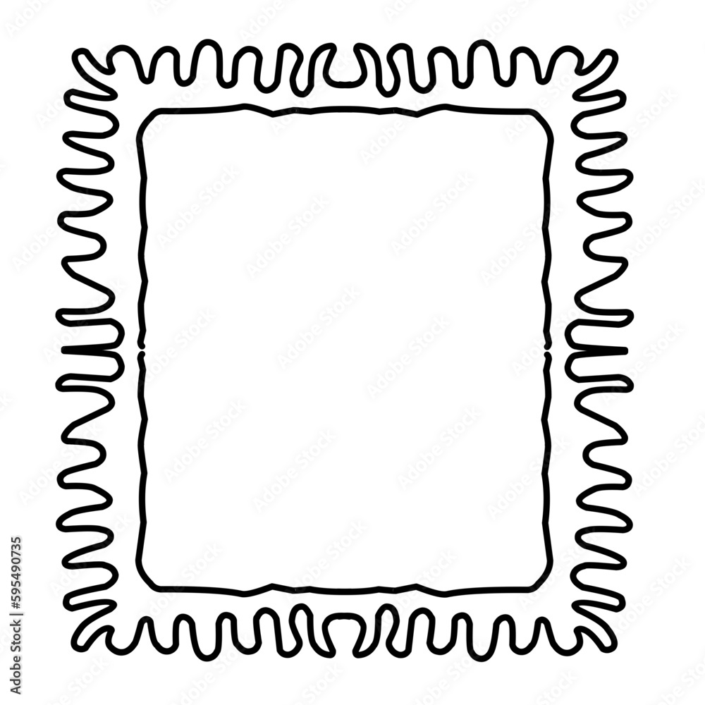 Obraz premium Doodle Curly Frame 