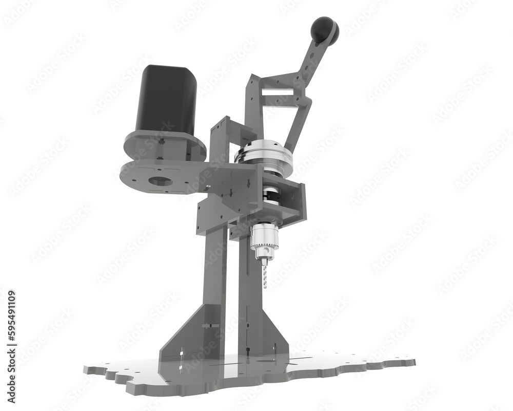 Micro drill isolated on transparent background. 3d rendering - illustration Micro drill isolated on transparent background. 3d rendering - illustration