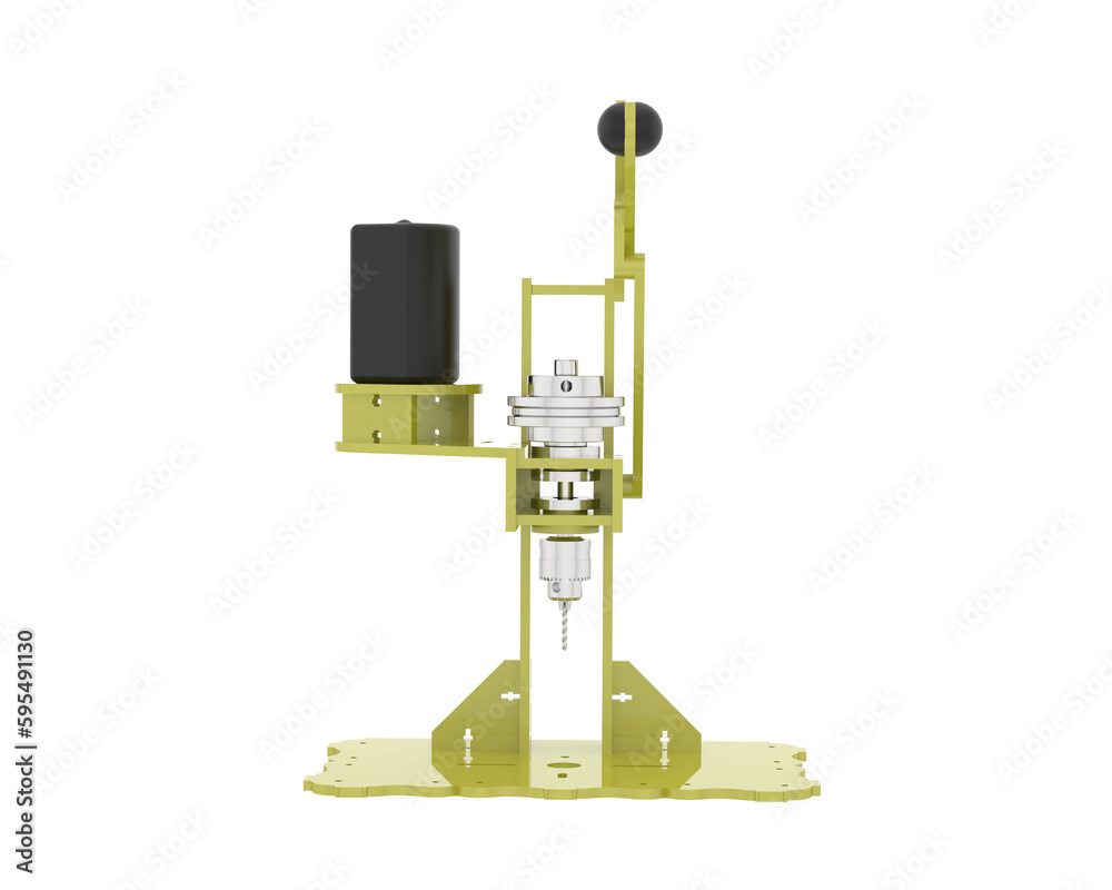 Micro drill isolated on transparent background. 3d rendering - illustration Micro drill isolated on transparent background. 3d rendering - illustration
