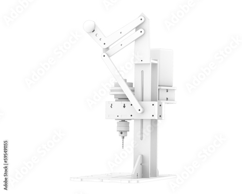 Micro drill isolated on transparent background. 3d rendering - illustration