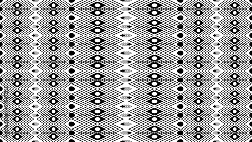Black and white ethnic seamless pattern with tribal motifs. Abstract vector background.