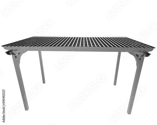 Fototapeta Naklejka Na Ścianę i Meble -  Pergola isolated on transparent background. 3d rendering - illustration