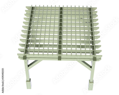Fototapeta Naklejka Na Ścianę i Meble -  Pergola isolated on transparent background. 3d rendering - illustration