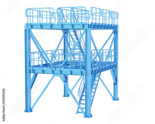 Platform isolated on transparent background. 3d rendering - illustration