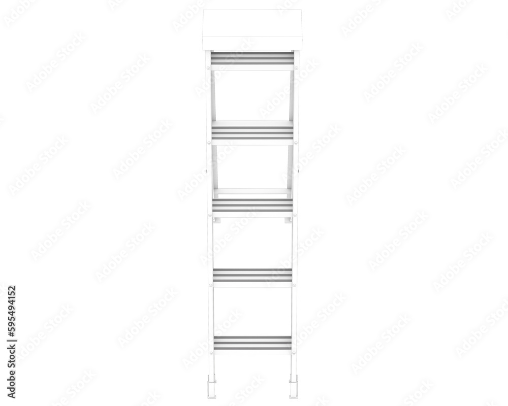 Ladder isolated on transparent background. 3d rendering - illustration