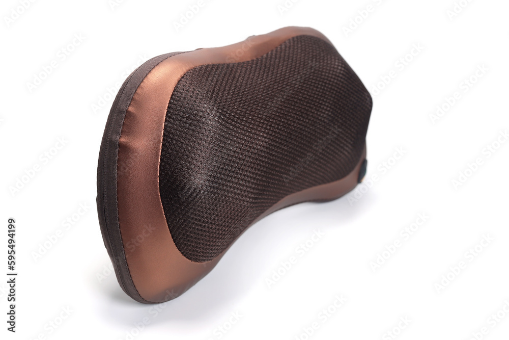 Neck massage pillow for car or home isolated on white Neck massage pillow for car or home isolated on white