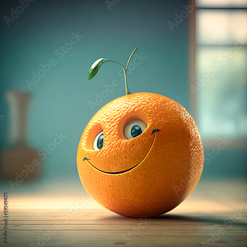 Happy and friendly orange