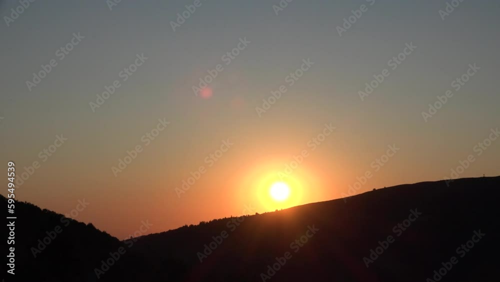 Sunset, Sunrise in Mountains, Sun Rays in Alpine View, Landscape, Camping Adventure, Traveling in Nature Sunset, Sunrise in Mountains, Sun Rays in Alpine View, Landscape, Camping Adventure, Traveling in Nature