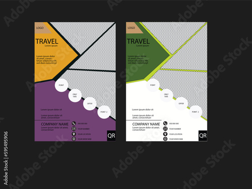 Tour and travel related new colorful modern flyer photo