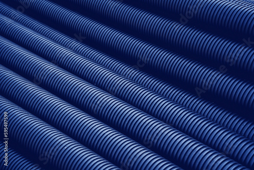 Texture of plastic corrugated pipe for protection underground cable