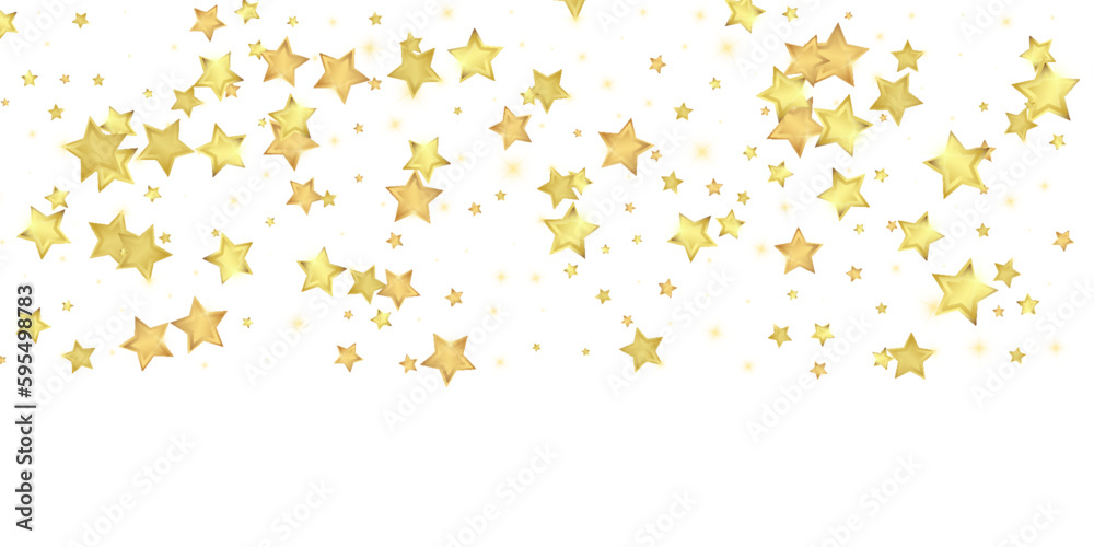 Magic stars vector overlay.  Gold stars scattered