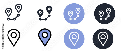 Location, address , venue , place , travel , symbol of map , set of icons for location