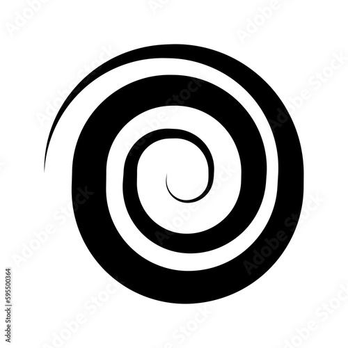 Spiral icon isolate on transparent background.
